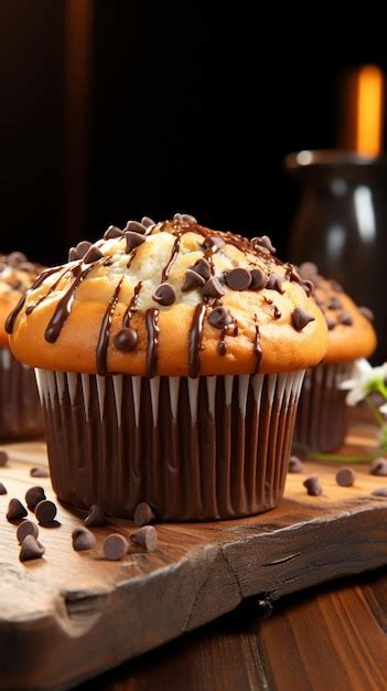 Muffin aux pépites de chocolat appétissant un régal délicieux pour vos