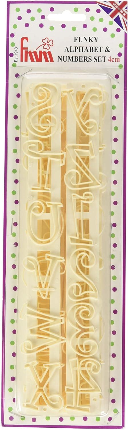 Amazon FMM Upper Case Funky Alphabet Number Tappit Cutters Set