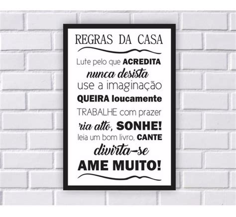 Plaquinha Placa Quadro X Cm Regras Da Casa Nesta Casa Lar