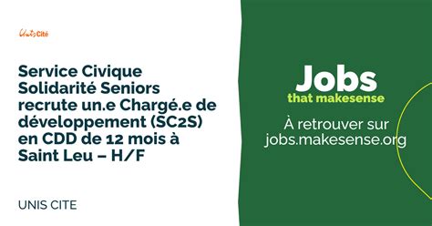 Service Civique Solidarité Seniors is recruiting a Development Officer