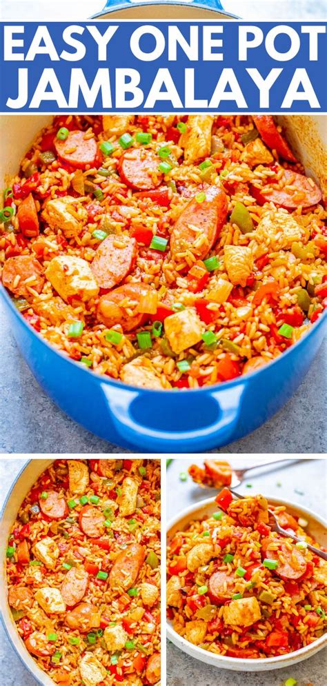 Easy One Pot Jambalaya Recipe Jambalaya Recipe Easy Jumbalaya