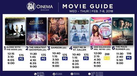 SM City Davao Cinema Movie Schedule | Davao City Directory Online