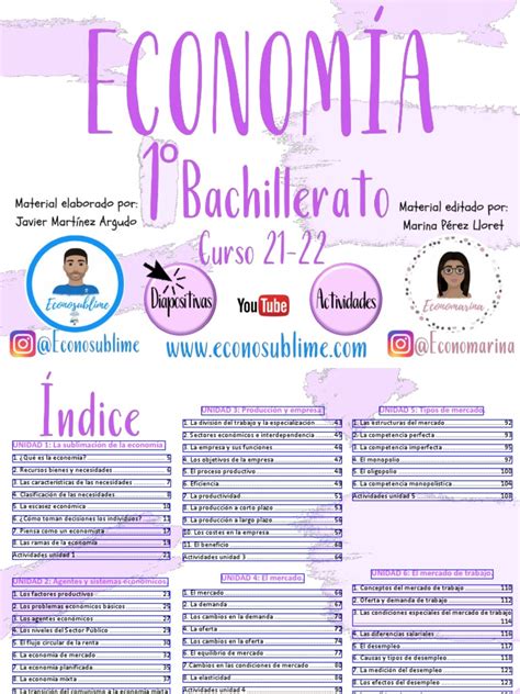 Libro Completo Economía 1º Bachillerato Pdf Mercado Economía