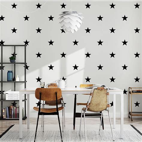 Black & White Star Pattern Wallpaper – Decorzee