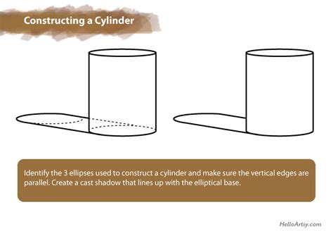 Constructing A Cylinder How To Draw A Cylinder Helloartsy How