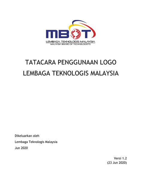 Pdf Tatacara Penggunaan Logo Lembaga Teknologis Pdfslidenet