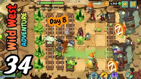 Pea Pod Vs Zombies ADVENTURE Wild West Day 8 Plants Vs Zombies 2