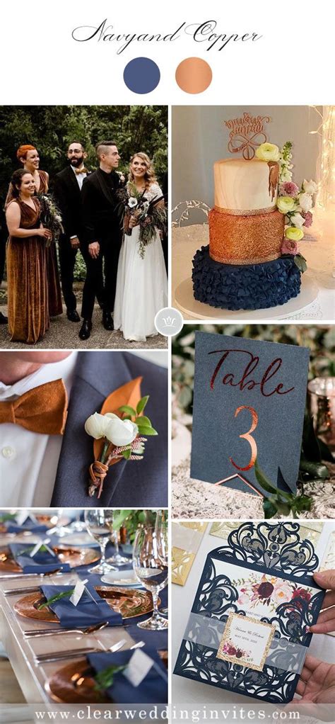 Brown Wedding Themes Navy Blue Wedding Theme Elegant Wedding Colors