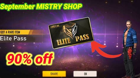 September MISTRY SHOP FF Confirm Date Elite Pass September Discount