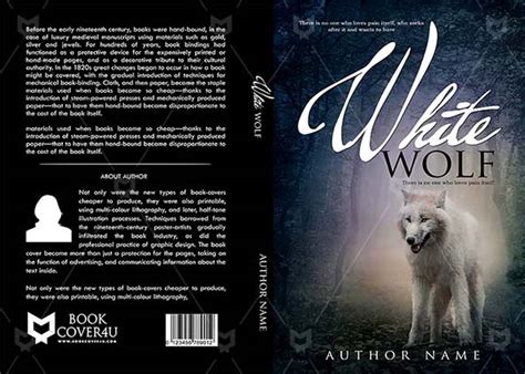 Fantasy Book cover Design - White Wolf