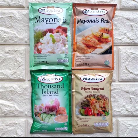 Jual Maestro Sachet 100gr Mayonais Pedas Thousand Island Wijen Sangrai