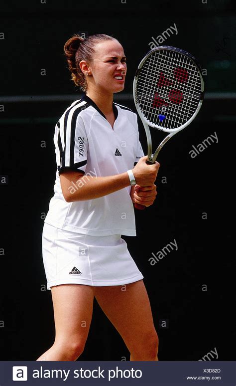 Martina Hingis Playing At Wimbledon High Resolution Stock Photography