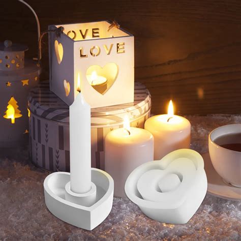 Jgjjugn Diy Heart Shaped Candle Mold For Halloween Decorations And