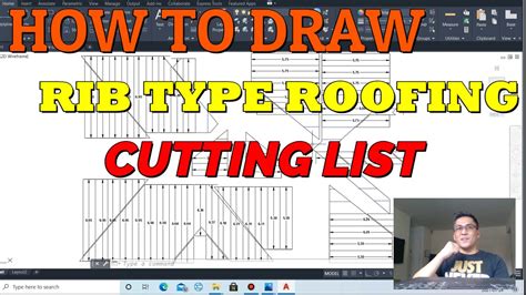 Rib Type Roofing Cutting List How To Draw Roofing Panel Cutting List Roofing Installation