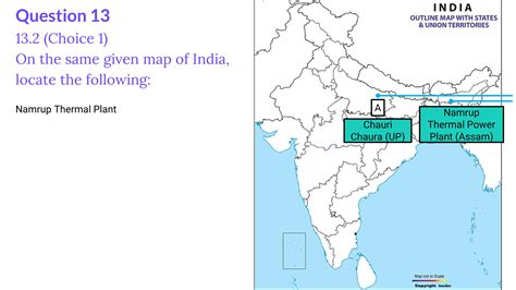 Term 2 On Same Given Map Of India Locate I Namrup Thermal Plant