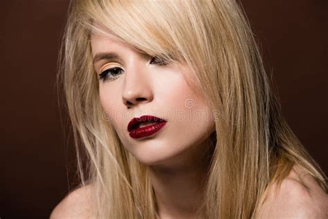 Seductive Naked Blonde Girl Looking At Camera Stock Photo Image Of Fashion Caucasianwoman