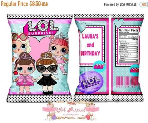 Lol Surprise Chip Bag Lol Surprise Bags Lol Surprise Birthday By