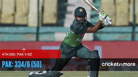 Pakistan Vs New Zealand ODI 4th ODI Live Score At National Stadium