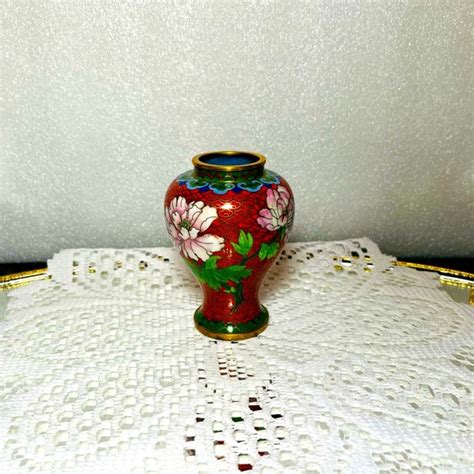 Accents Vintage Cloisonne Vase Small Chinese Asian Floral Poshmark