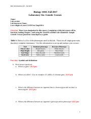 Bio Lab Genetic Crosses Fall Docx Biol Sections Fe