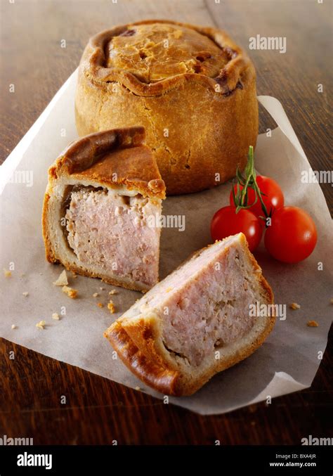 Melton Mowbray pork pie stock photos Stock Photo - Alamy