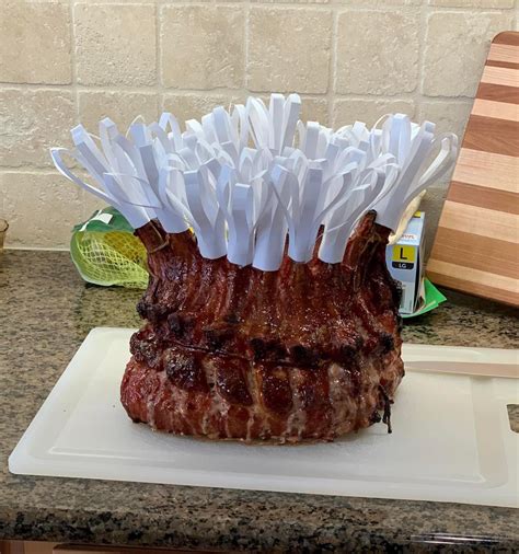 Homemade Smoked Pork Crown Roast With A Apricot Sweet Chili Glazed Rfood