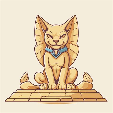 Premium Vector Cute Cartoon Cat Sitting On The Stone Stairs Vector