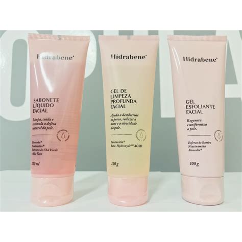 Kit Limpeza Da Pele Facial Hidrabene Sabonete Líquido Facial Limpa