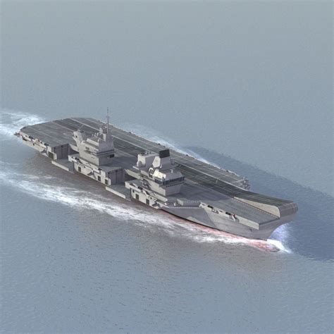 Royal Navy Cvf Aircraft Carrier D Model Ds Dae Flt Obj Ma