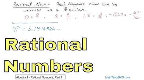 01 What Is A Rational Number Part 1 Youtube