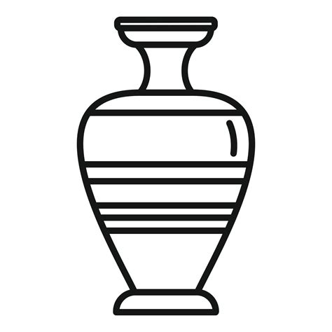 Amphora Urn Icon Outline Vector Vase Pot Vector Art At Vecteezy