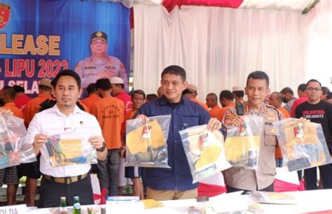 Polda Sulsel Gelar Press Release Hasil Operasi Pekat Lipu 2022 Jejak