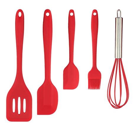 Color You 5 Piece Silicone Baking Utensils Set Kitchen Cooking Tools