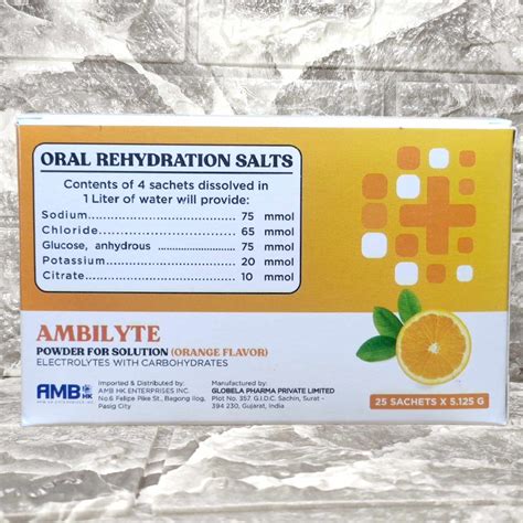 Ambilyte Oral Rehydration Salts Sachets Lazada Ph