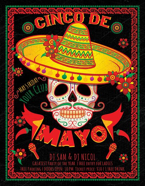 Cinco De Mayo Flyer And Poster