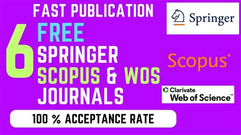 Free And Fast Springer Publishing Journal Scopus Indexed Journals