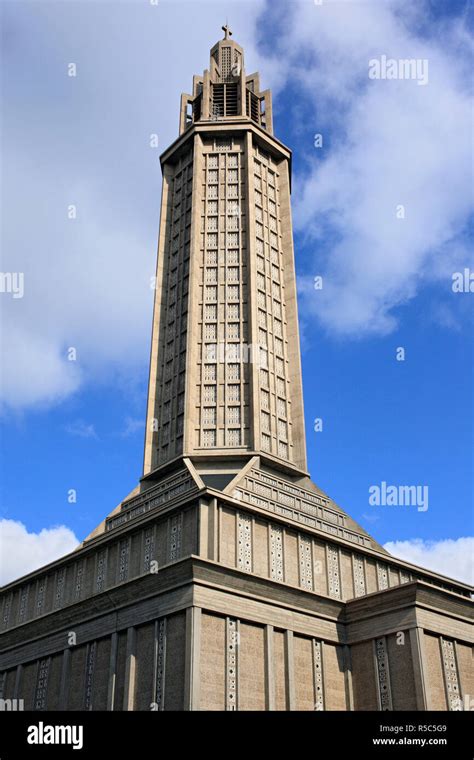 St Joseph S Church By Auguste Perret 1950s Le Havre Seine