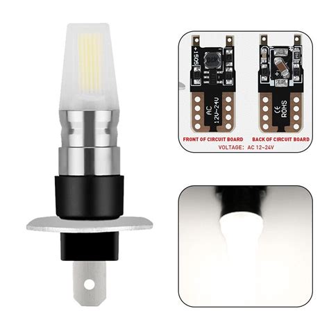 1X T10 H1 LED Sapphire COB Light Car Fog Light Bulb AC 9 28V 54 12 41