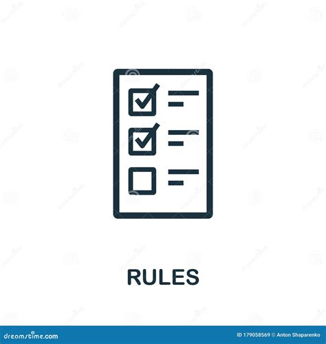 Rules Icon Simple Element From Regulation Collection Stock Vector Illustration Of Guide