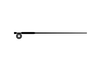 Gun Fishing Rod Template Royalty Free Vector Image