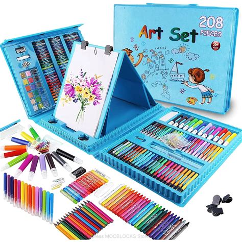 Art Supplies 208 Pack Art Sets Crafts Drawing Coloring Kit With Double