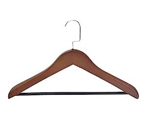 Dolphy Premium Finished Wooden Suit Hangers For Coats And Pants With