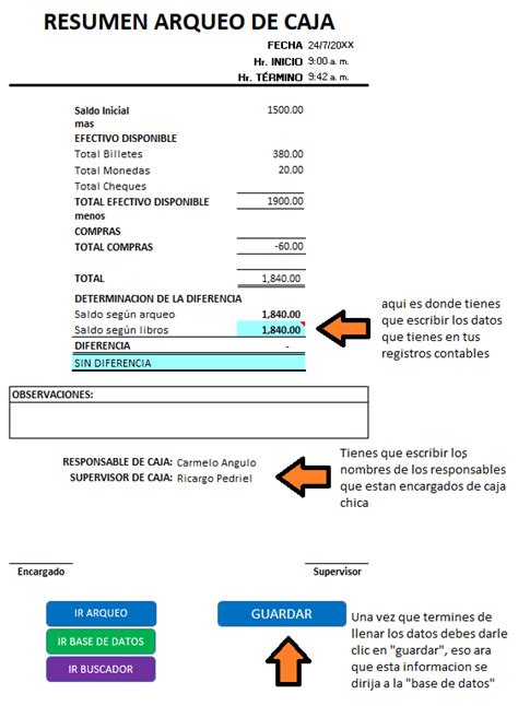 Formato De Recibo De Caja En Excel Formato De Recibo De Caja Chica