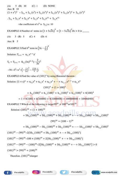 Solution Binomial Theorem Studypool