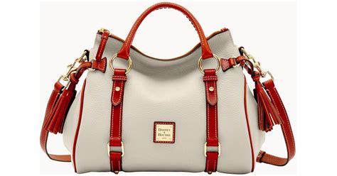 Dooney Bourke Pebble Grain Satchel In Red Lyst