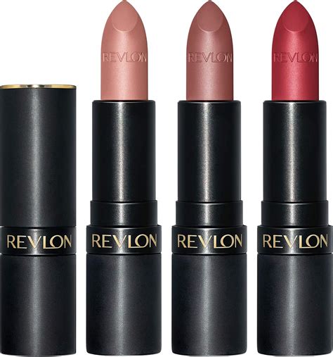 Revlon Lipstick Set Super Lustrous Piece Gift Set High Impact Matte Finish In Nude Plum