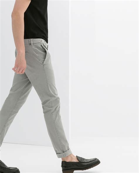 Zara Ankle Length Trousers In Gray For Men Lyst