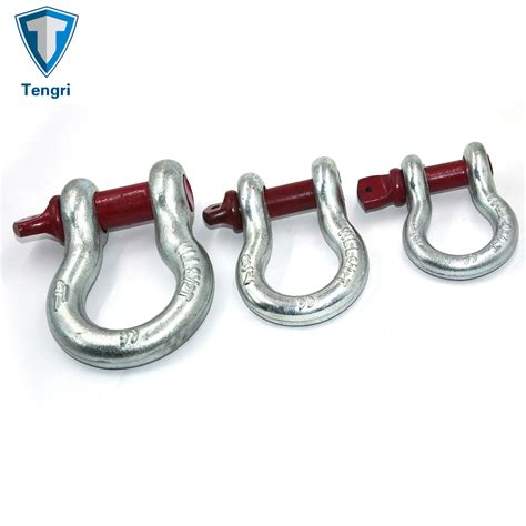 T Hot Dipped Galv Drop Forged D Ring G Lifting Bow Shackle