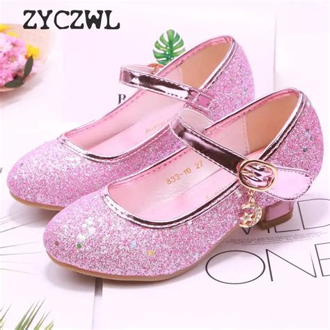 Children Princess Shoes Student Dance Shoes For Girls High Heel Sandals