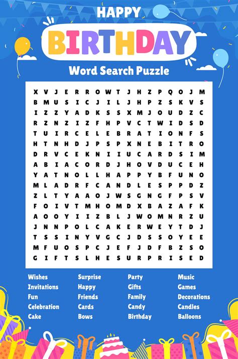 4 Best Happy Birthday Word Search Printable Pdf For Free At Printablee